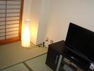 Nitori TV Table and IKEA Lamp